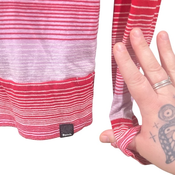 Bench zip-up hooded lightweight sweater, with stripped size medium - Picture 5 of 5